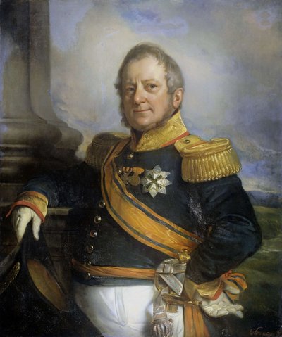 Portrait of Hendrik Merkus, Baron de Kock (1779–1845), Army Commander and after 1826 Lieutenant Governor General of the Dutch East Indies by Cornelis Kruseman